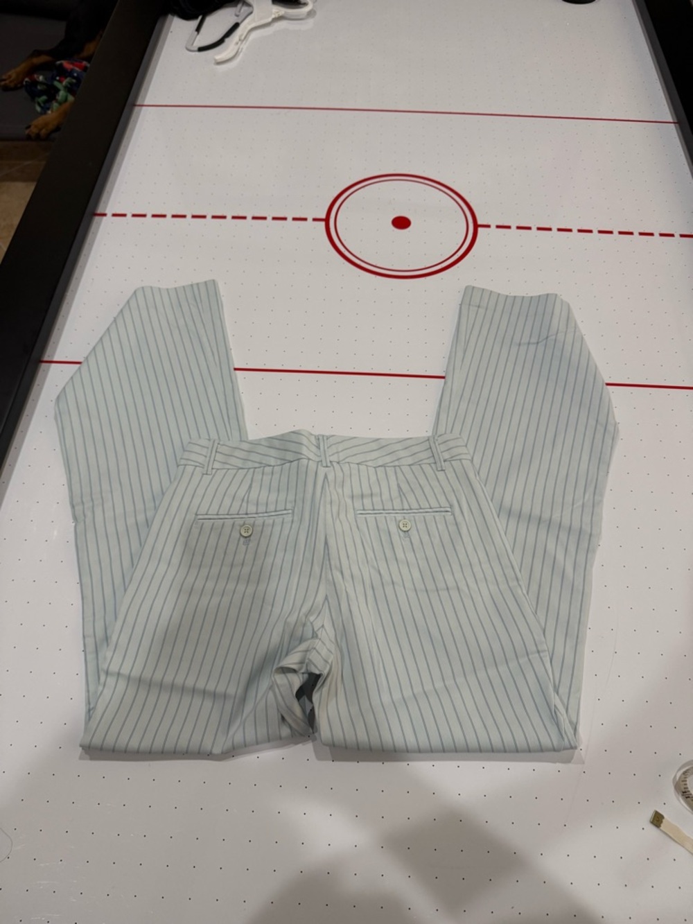 FREE SHIPPING - Express Light Blue and White Pinstripe Dress Pants - Picture 2 of 3